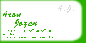 aron jozan business card